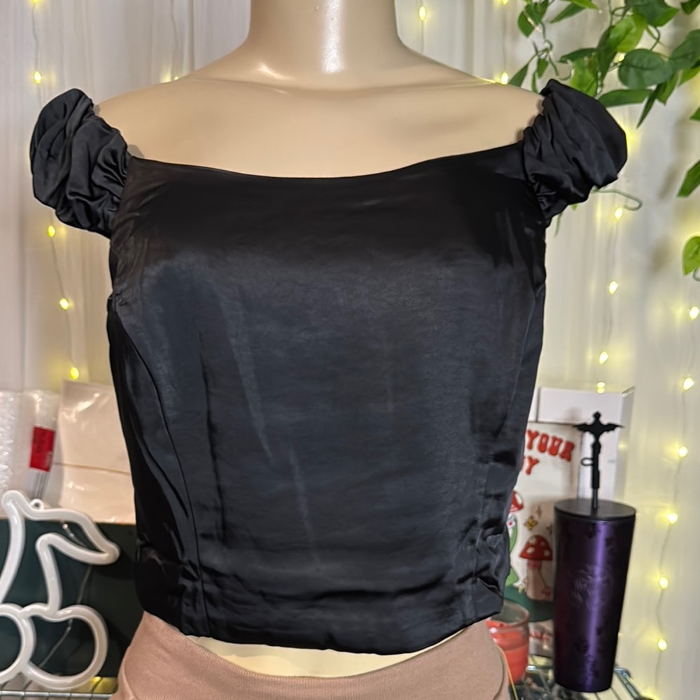 Wild Fable Black Off-Shoulder Blouse